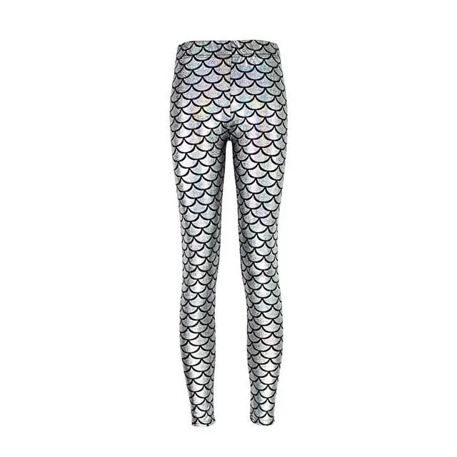 Black Milk Digital Print Women Mermaid Fish Scale Leggings