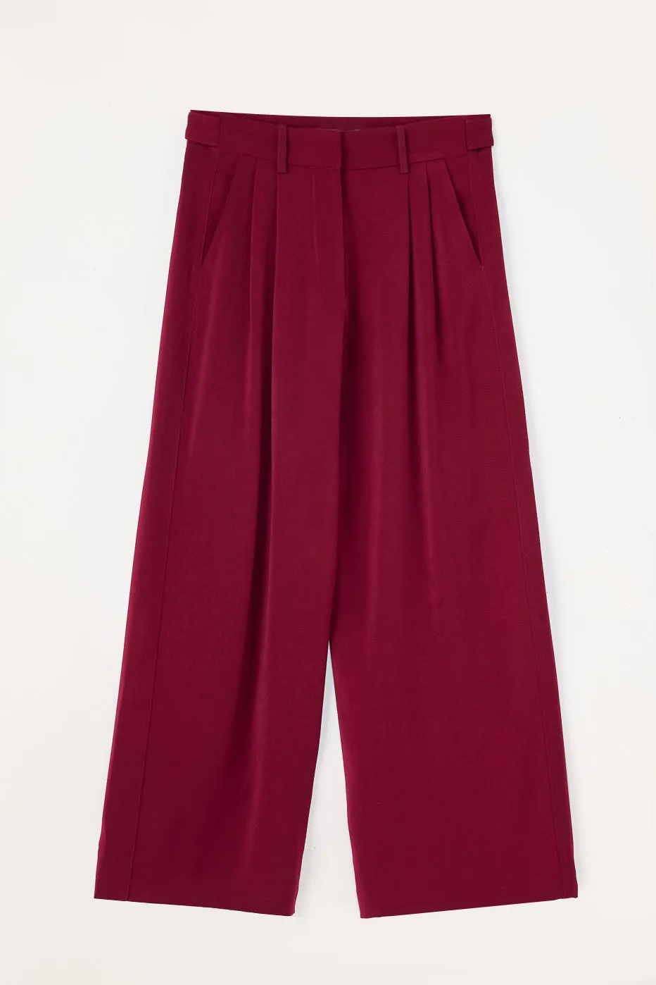 Burnt Maroon Adjustable Korean Pants