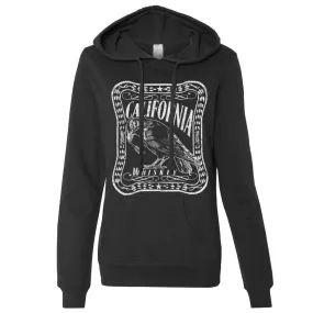 California Crow Whiskey Ladies Lightweight Fitted Hoodie