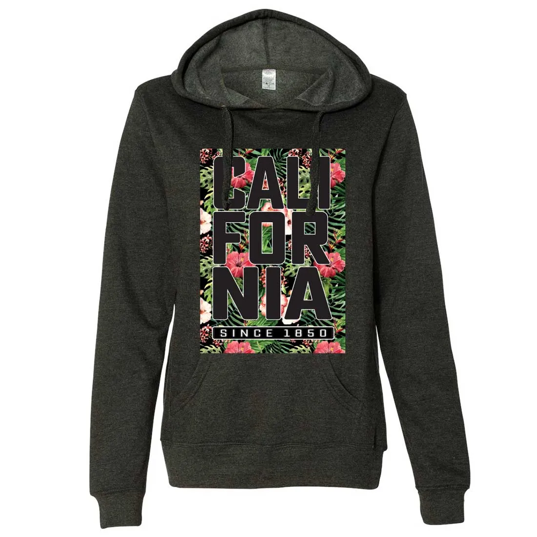 California Republic 1850 Floral Ladies Lt./Wt. Hoodie