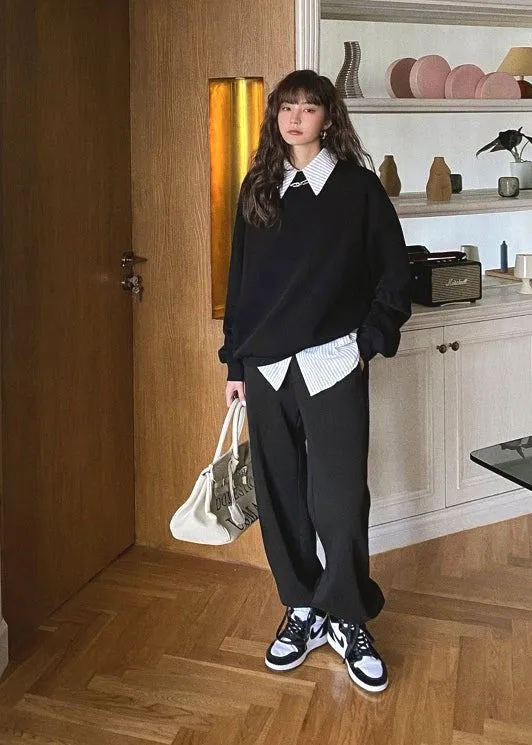 Casual And Elegant sweatshirt   sweatpants set