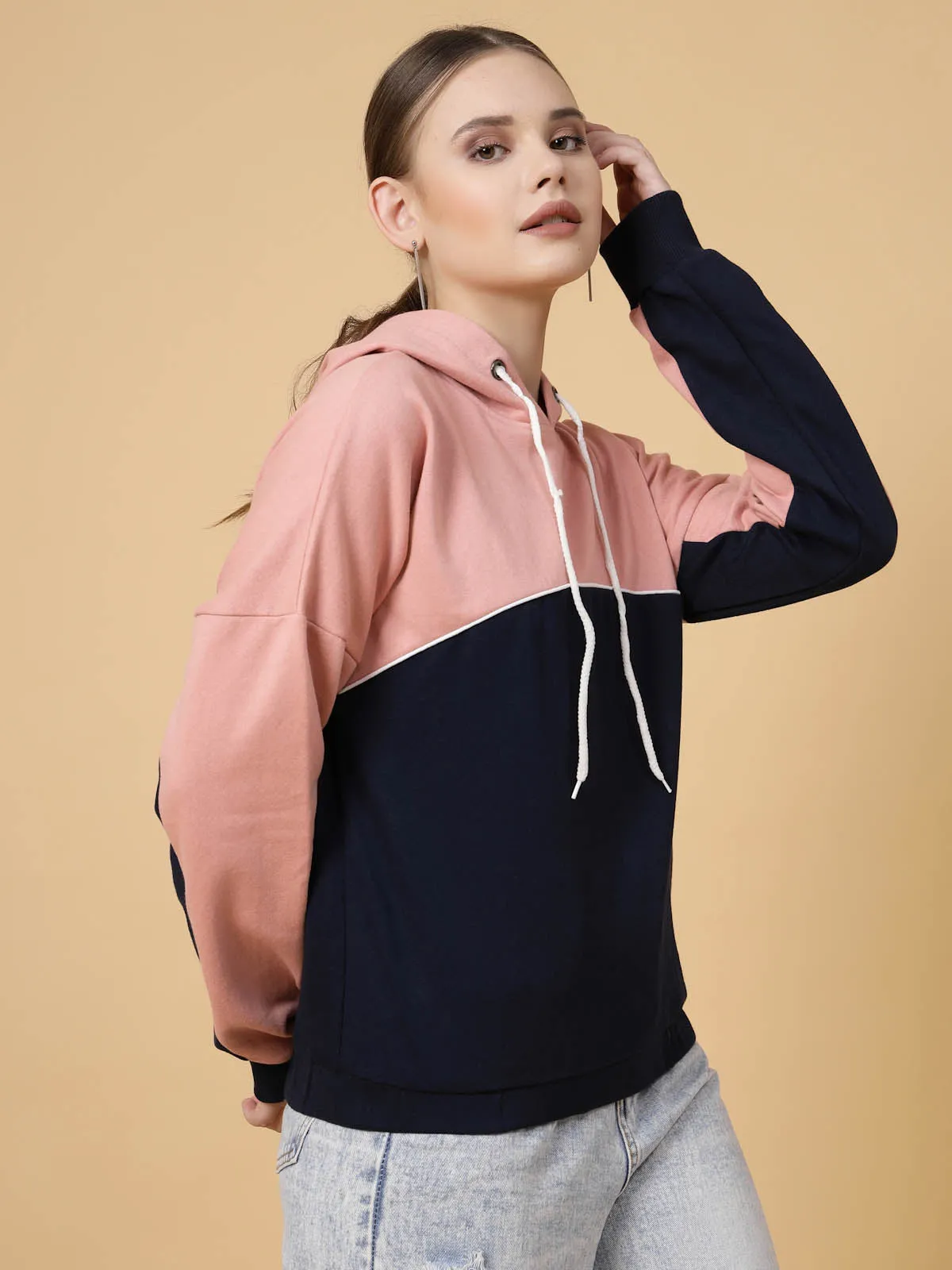 Colourblock Hooded Sweatshirt