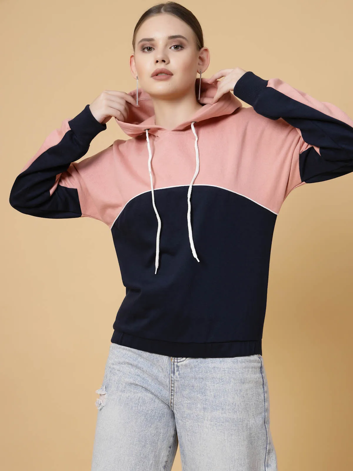 Colourblock Hooded Sweatshirt