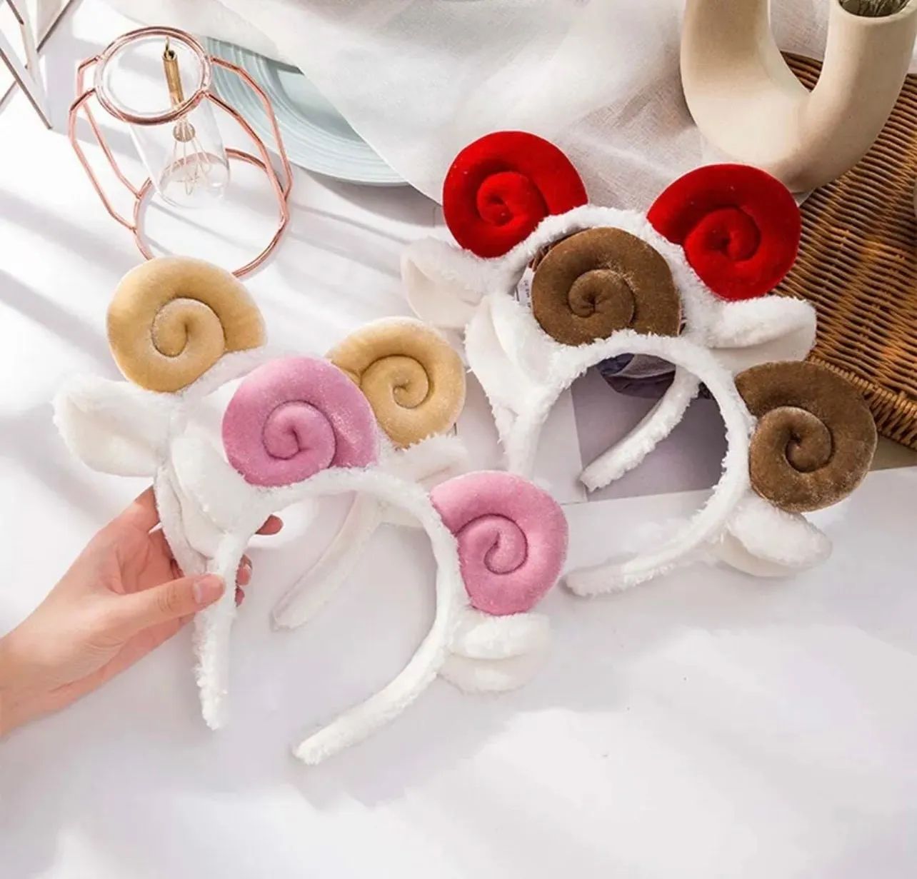 Cute Lovely Sheep Ears Hair Hoop Adorable Sheep Headband Spa Headband for Women