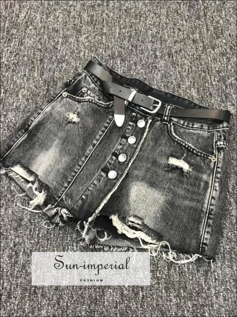 Denim Mini Skirt Washed High Waist A-line Jeans Mini Skirt