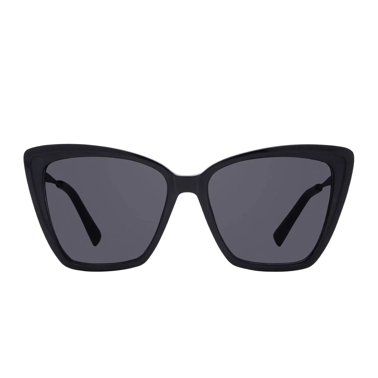 Diff Eyewear Becky II - Black   Dark Smoke   Polarized Sunglasses