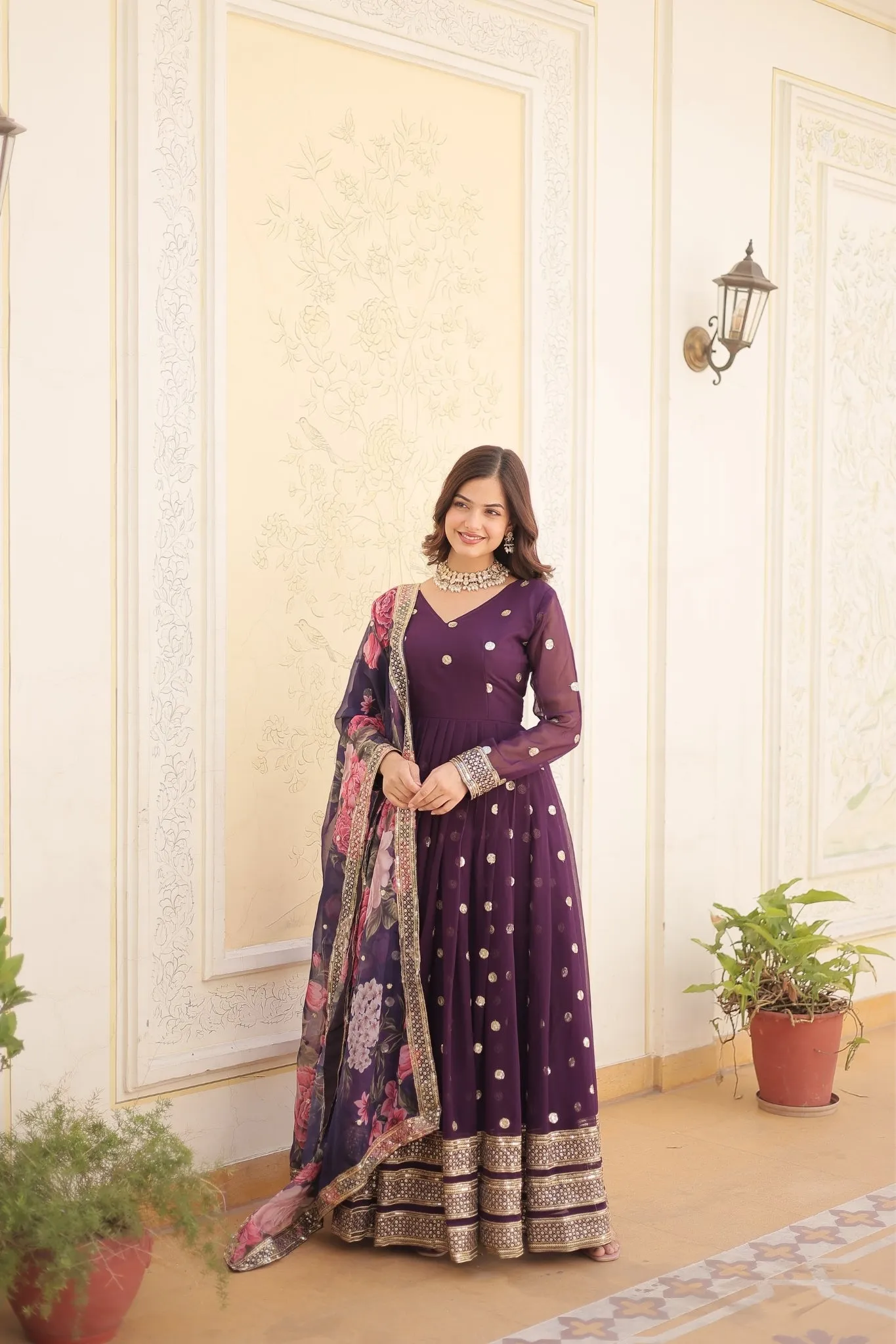 Elegance Style Readymade Anarkali Gown