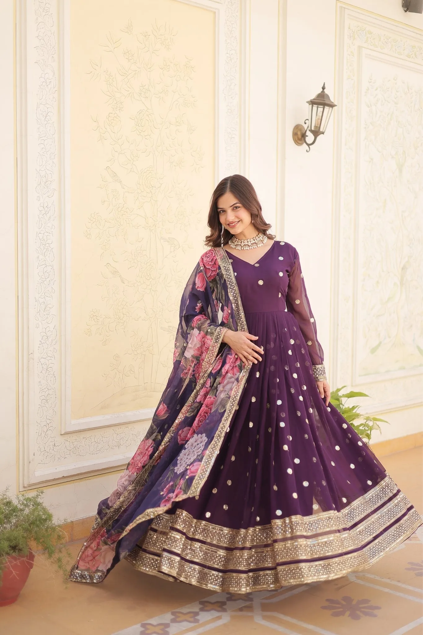 Elegance Style Readymade Anarkali Gown