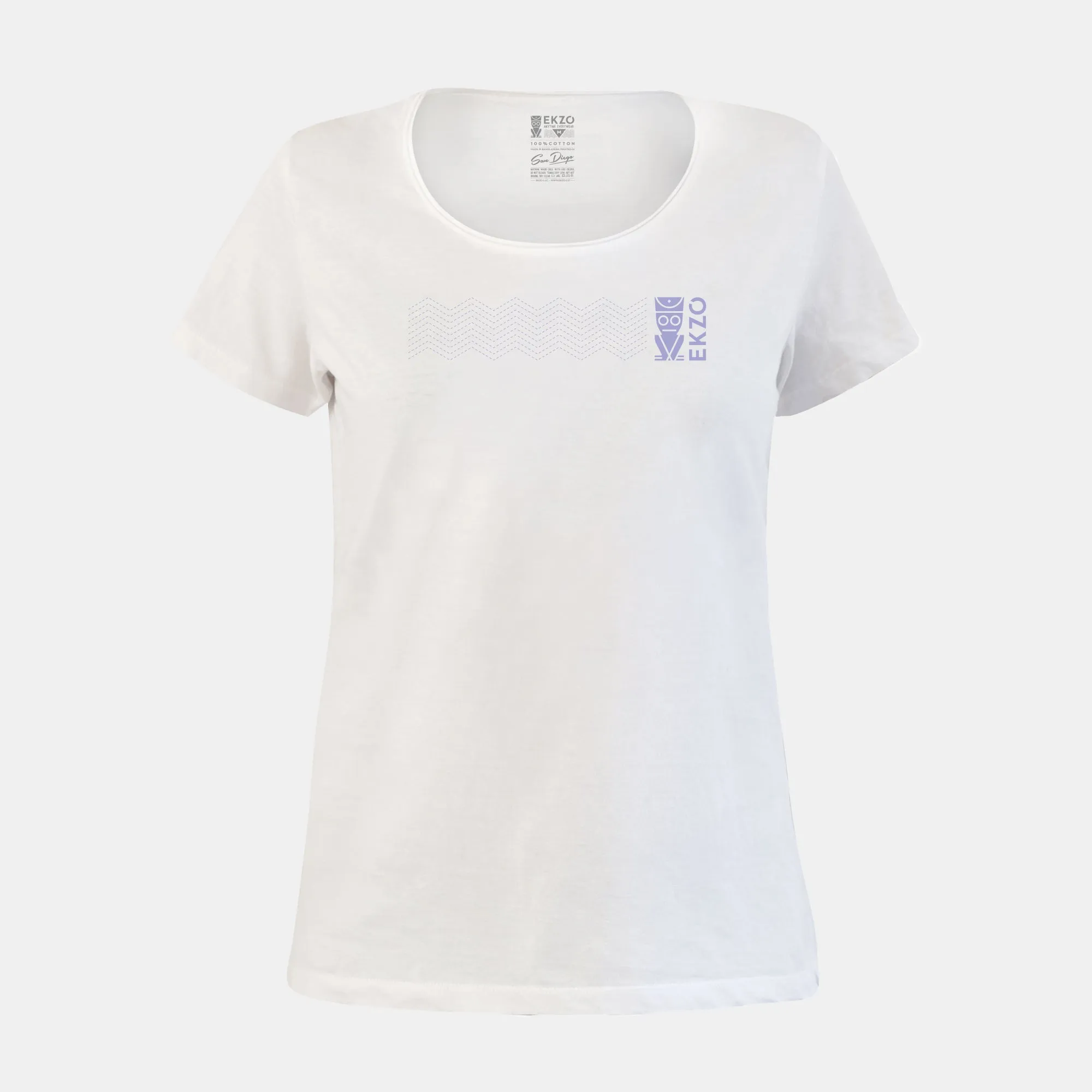 Explorer Tee - Scoop Neck Long wave White