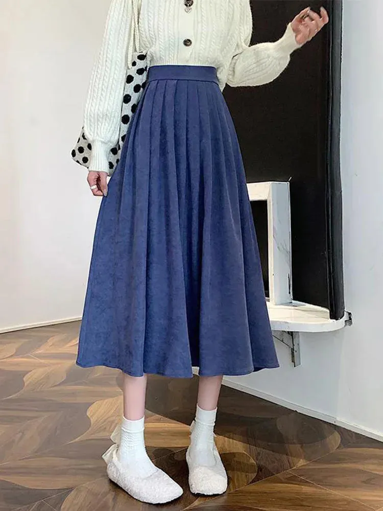 Fashion Korean College Thick A-line Skirt