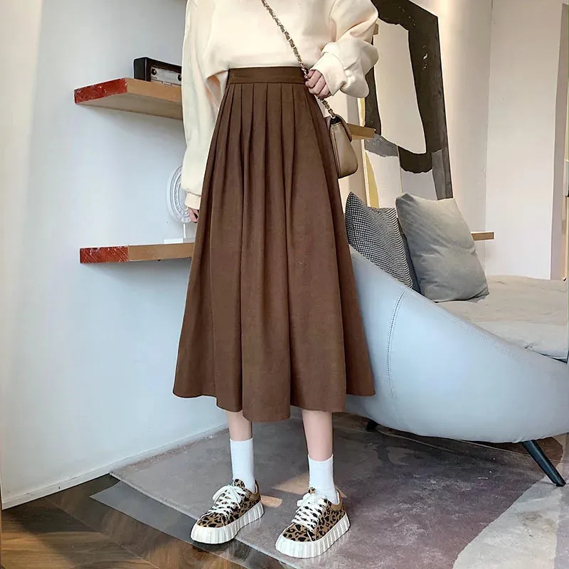 Fashion Korean College Thick A-line Skirt