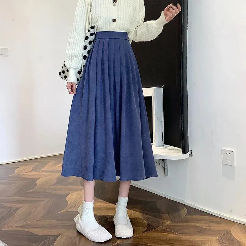 Fashion Korean College Thick A-line Skirt