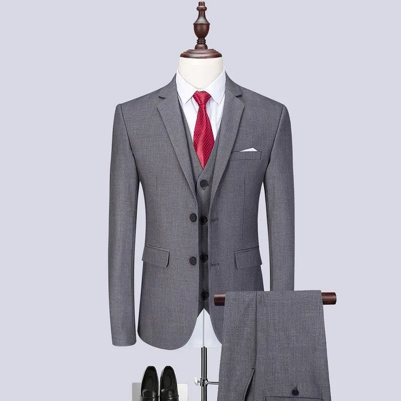 Fashion Men's Latest Coat Pant Designs Casual Business Suit 3 Pieces Set /Men's Suits Blazers Trousers Pants Vest Waistcoat