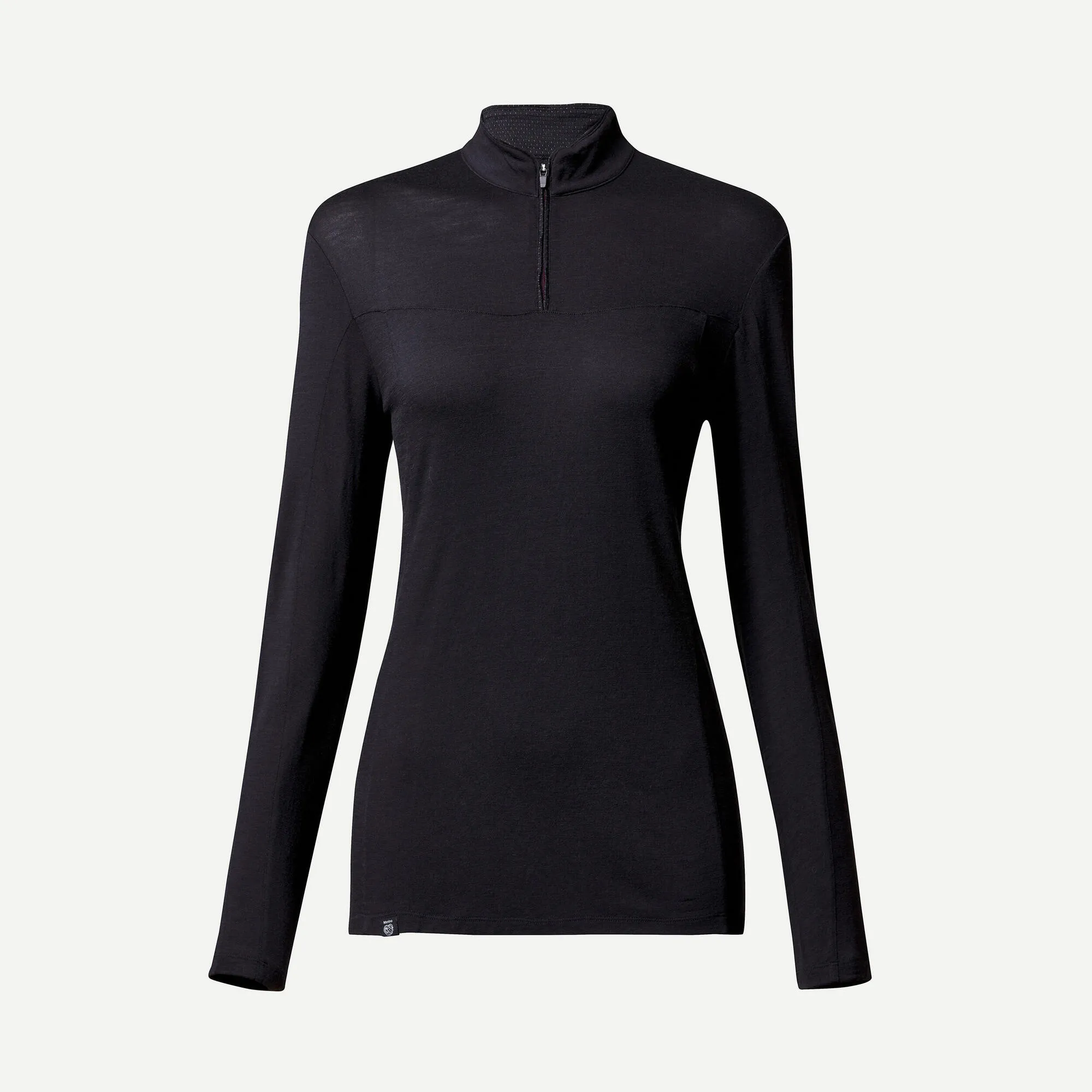 Forclaz Women's Long-sleeved Merino Zipped Neck T-shirt - MT500