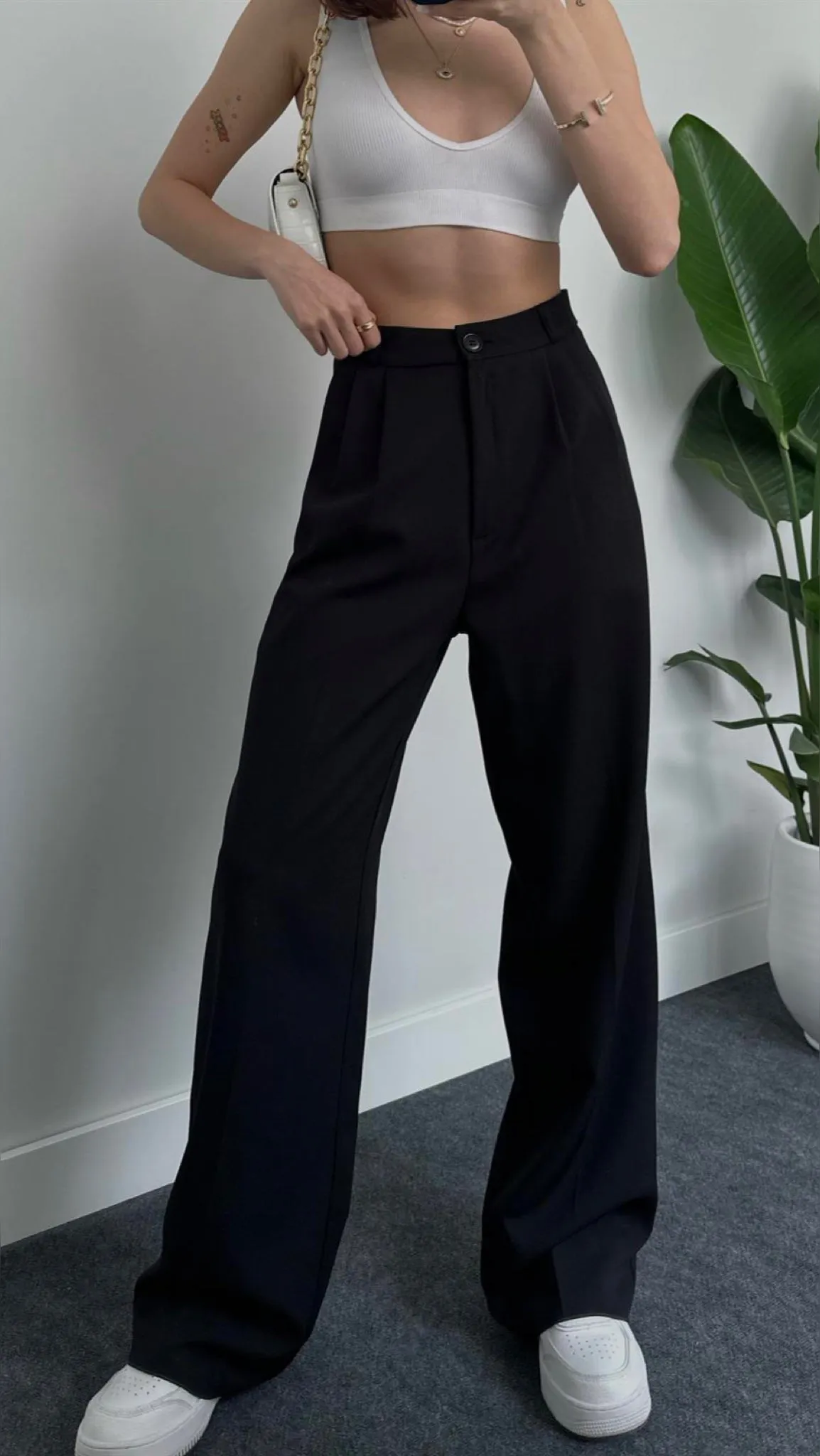 Formal Pleated Wide Leg Trouser