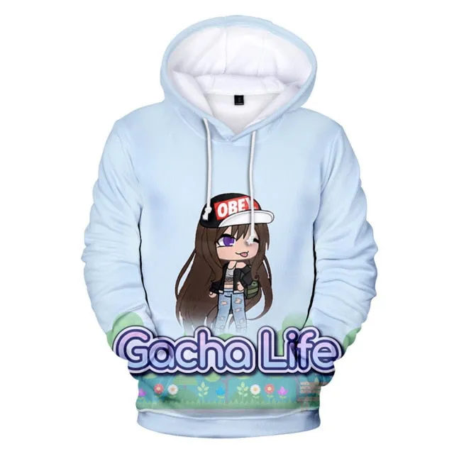 Gacha Life 3D Print Hoodies Anime Game Streetwear Men Women Oversized Sweatshirts Hoodie Harajuku Kids Boys Girls Tops Clothing