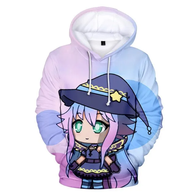 Gacha Life 3D Print Hoodies Anime Game Streetwear Men Women Oversized Sweatshirts Hoodie Harajuku Kids Boys Girls Tops Clothing