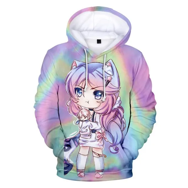 Gacha Life 3D Print Hoodies Anime Game Streetwear Men Women Oversized Sweatshirts Hoodie Harajuku Kids Boys Girls Tops Clothing