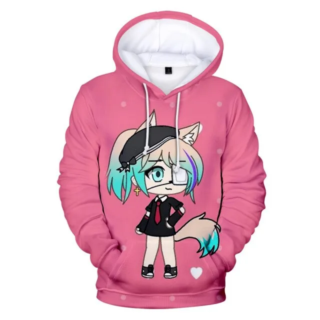 Gacha Life 3D Print Hoodies Anime Game Streetwear Men Women Oversized Sweatshirts Hoodie Harajuku Kids Boys Girls Tops Clothing