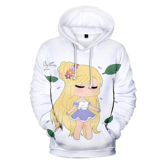 Gacha Life 3D Print Hoodies Anime Game Streetwear Men Women Oversized Sweatshirts Hoodie Harajuku Kids Boys Girls Tops Clothing