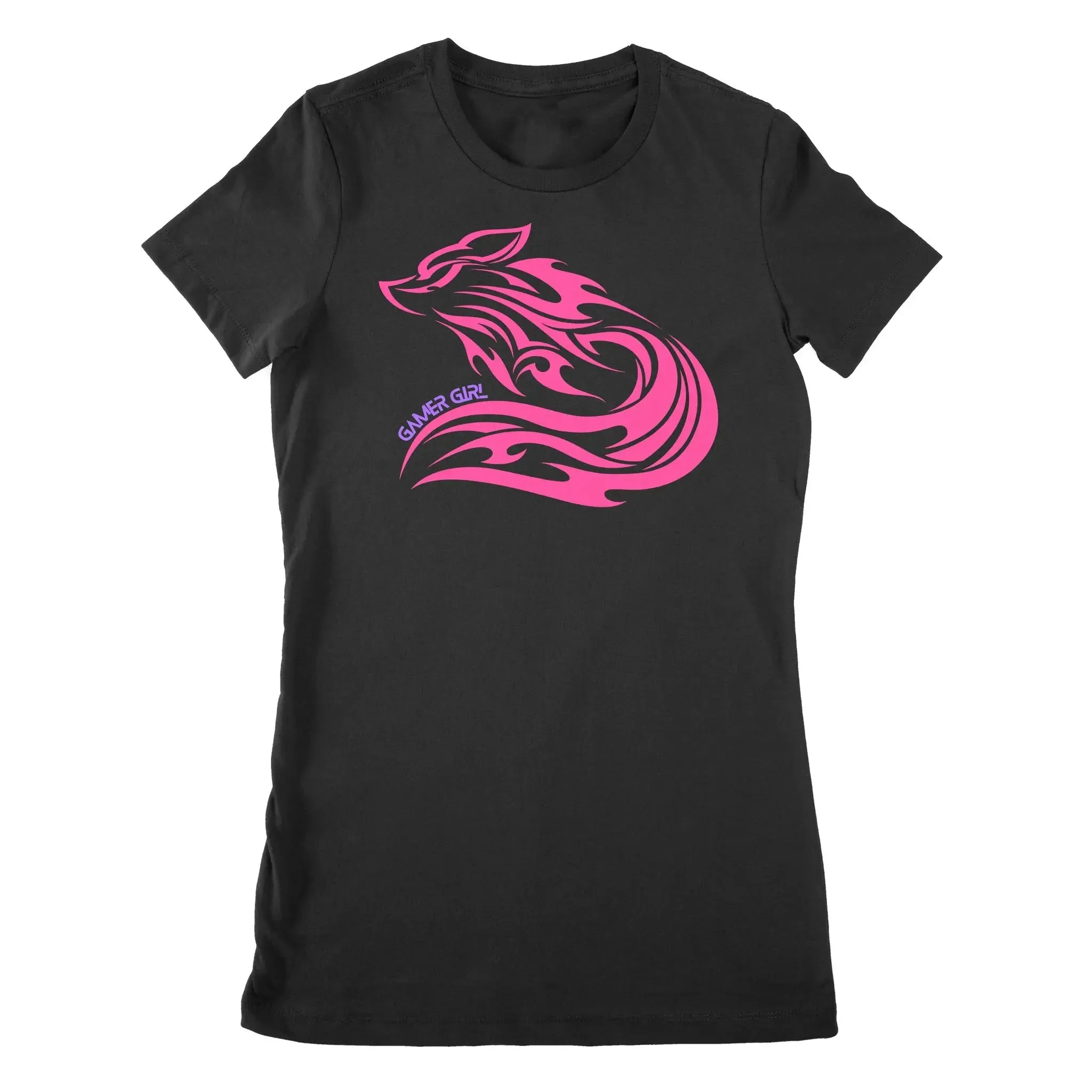 Gamer Girl Pink Fox - Premium Women's T-shirt