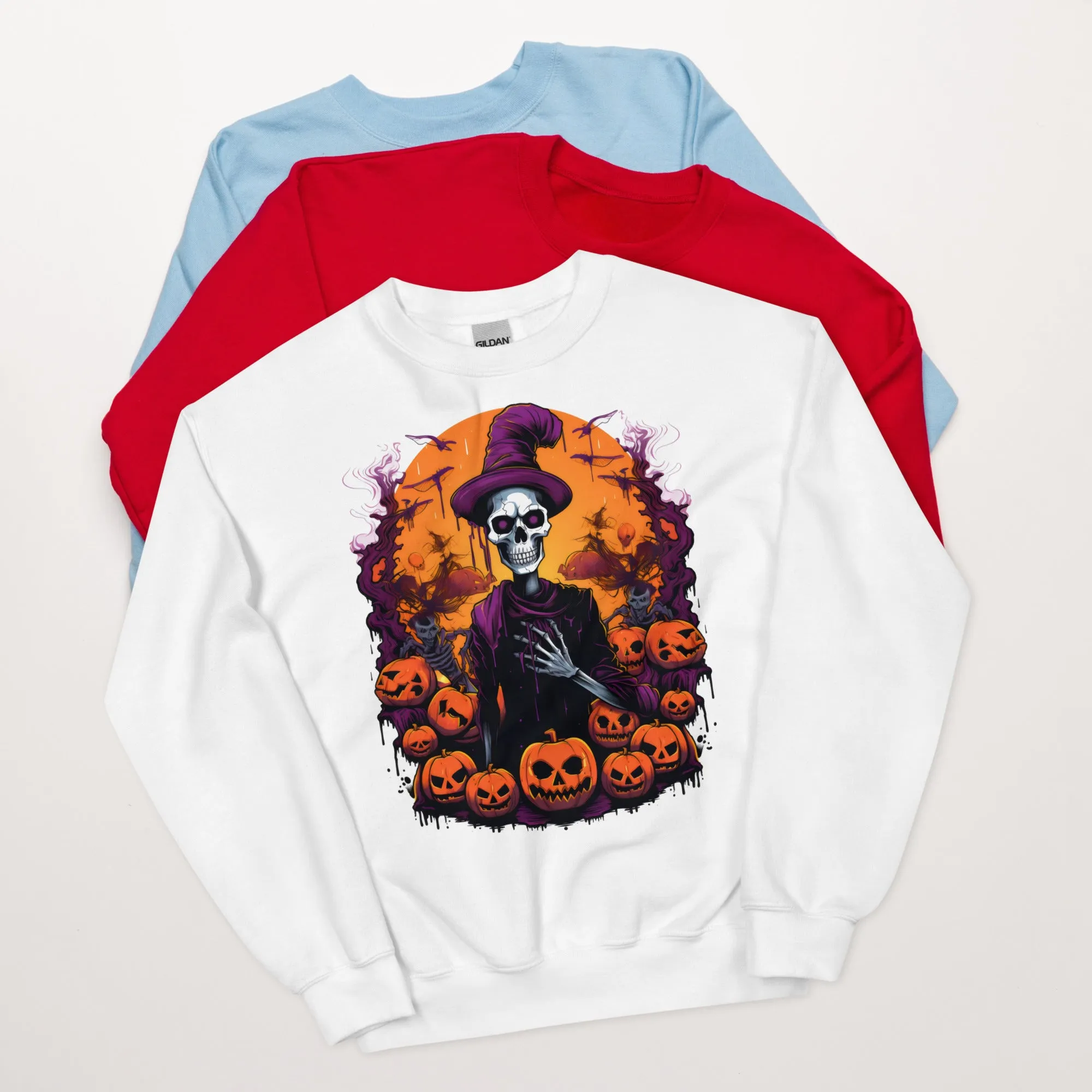 Get Spooktacular with Skeleton-themed Halloween Sweatshirts 002