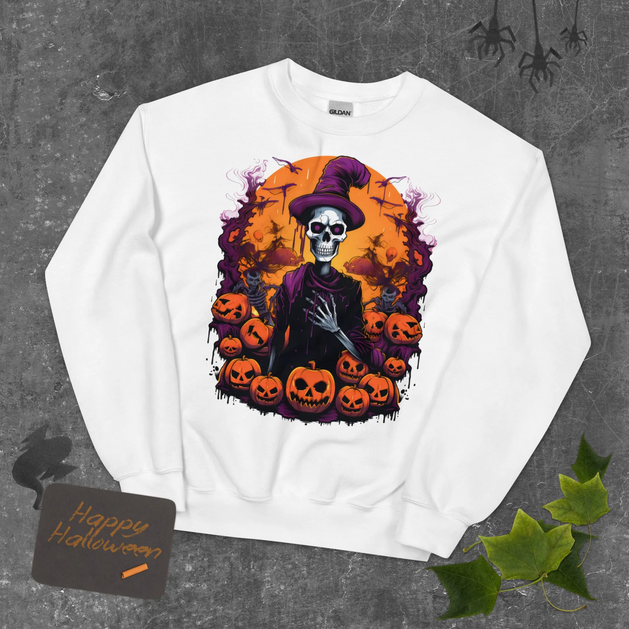 Get Spooktacular with Skeleton-themed Halloween Sweatshirts 002