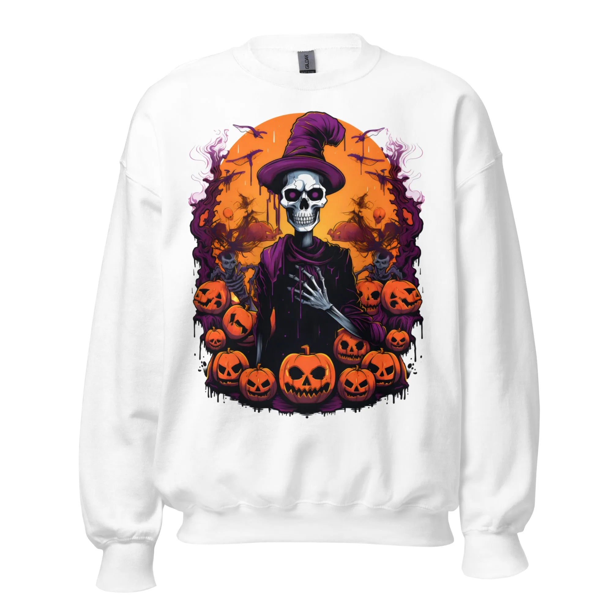 Get Spooktacular with Skeleton-themed Halloween Sweatshirts 002