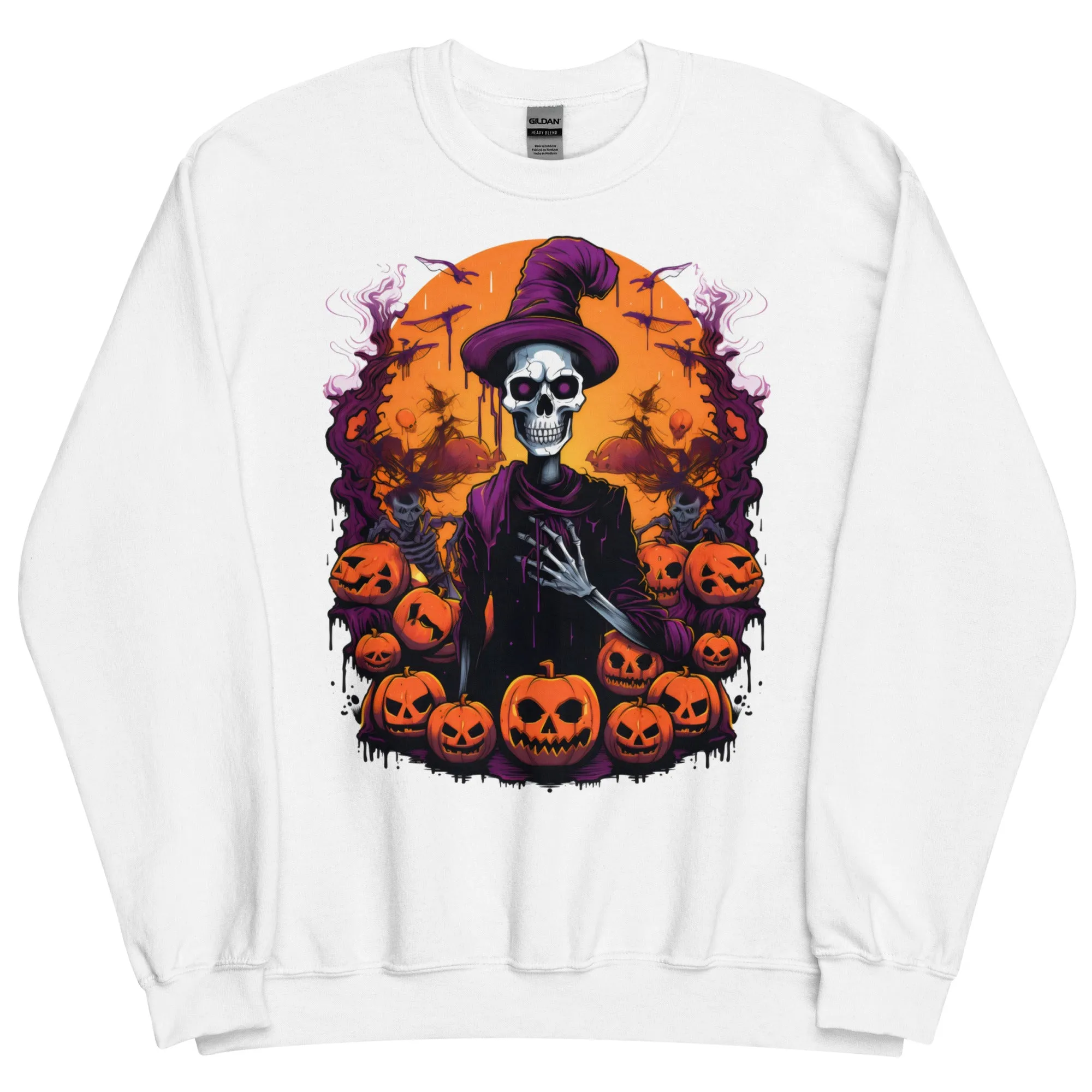 Get Spooktacular with Skeleton-themed Halloween Sweatshirts 002