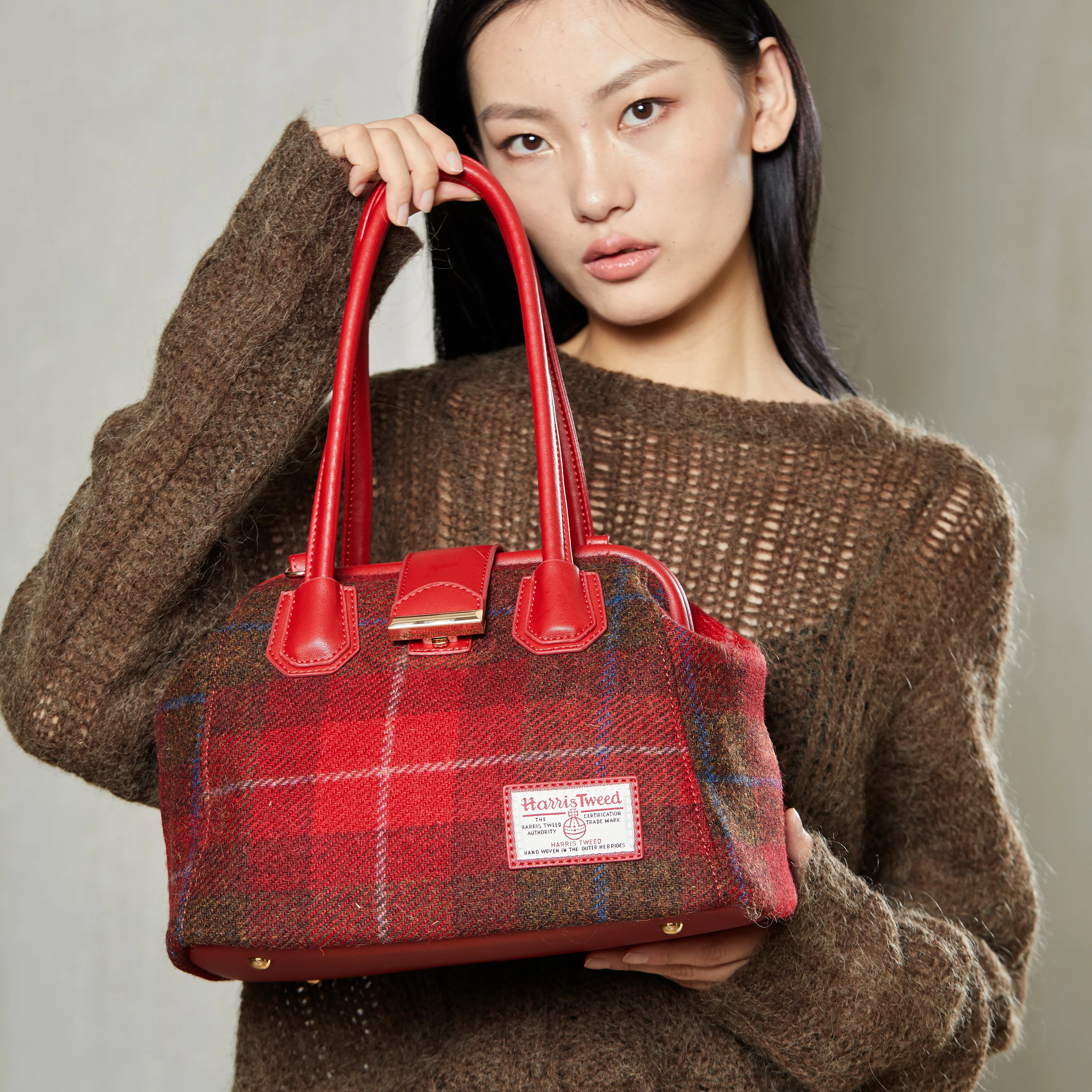 Harris Tweed Shoulder Tote Bag for Women-i7bags