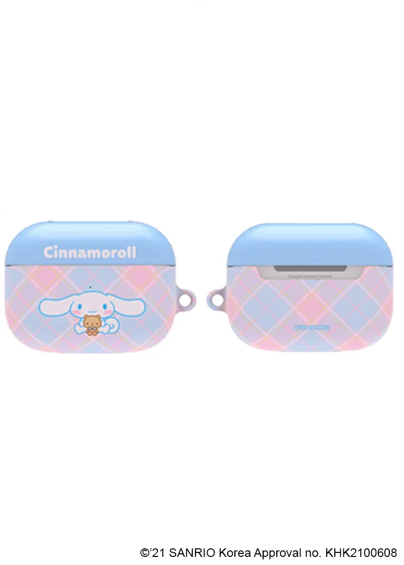 Hello Kitty & Friends argyle airpods case cover & Keychain - SANRIO Korea