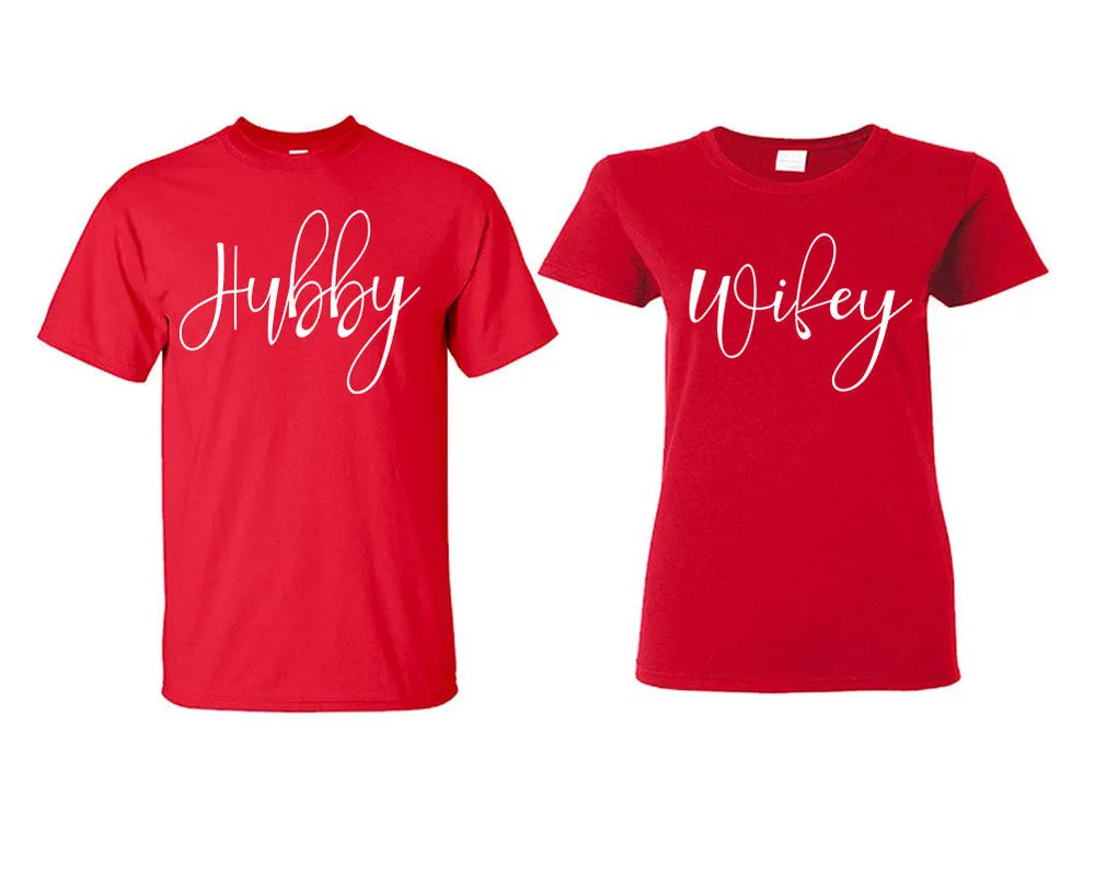 Hubby Wifey Couple Matching T Shirts