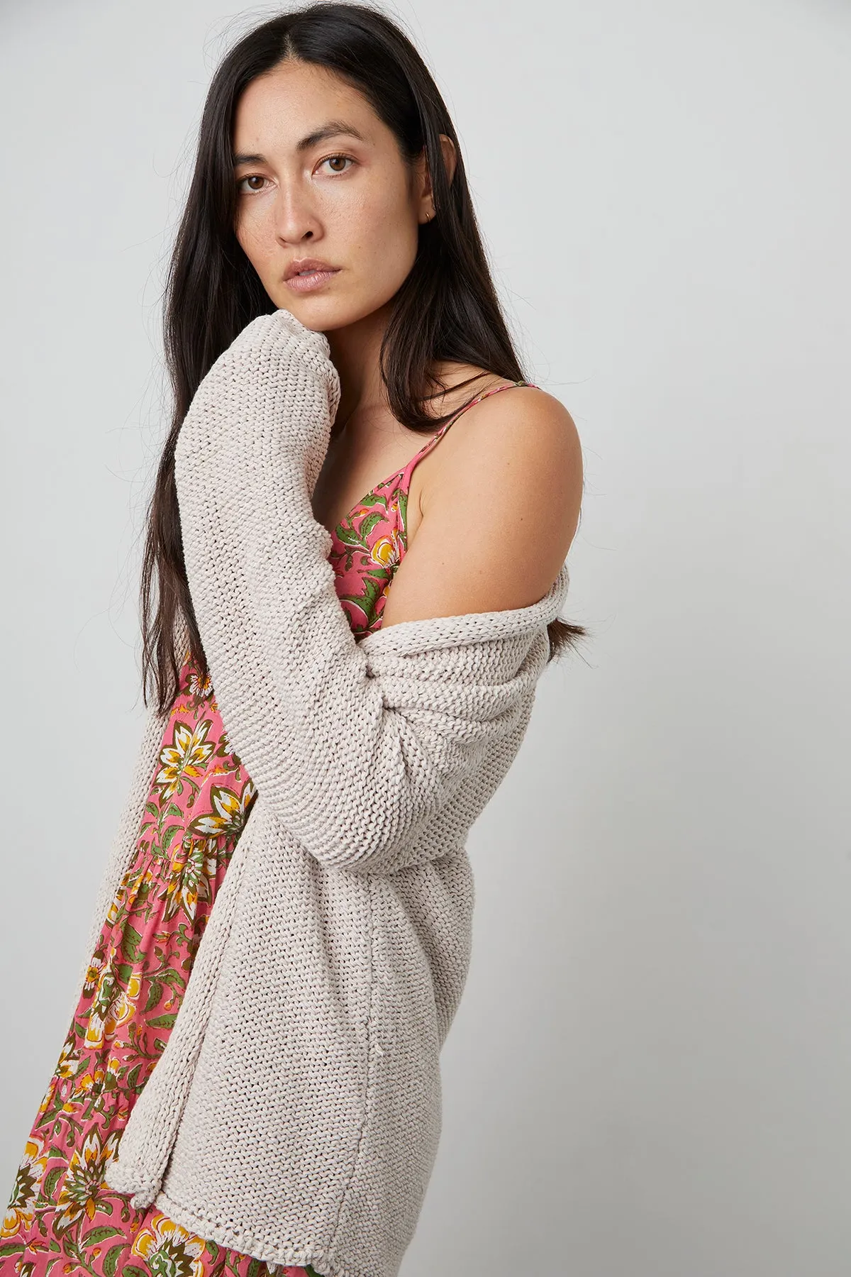 JAZ TEXTURED TAPE YARN CARDIGAN