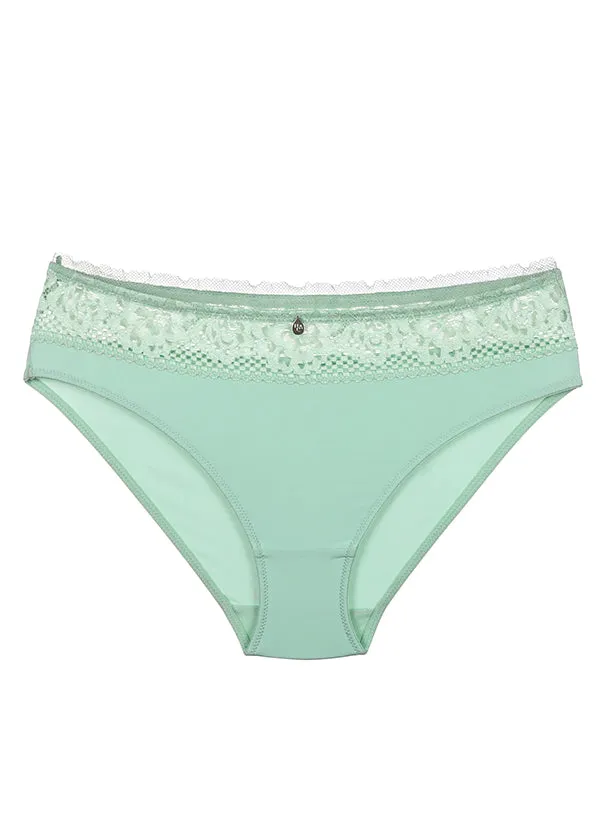 JENNY Lace Superfine Fabric Cute Ruffle Brief Panties