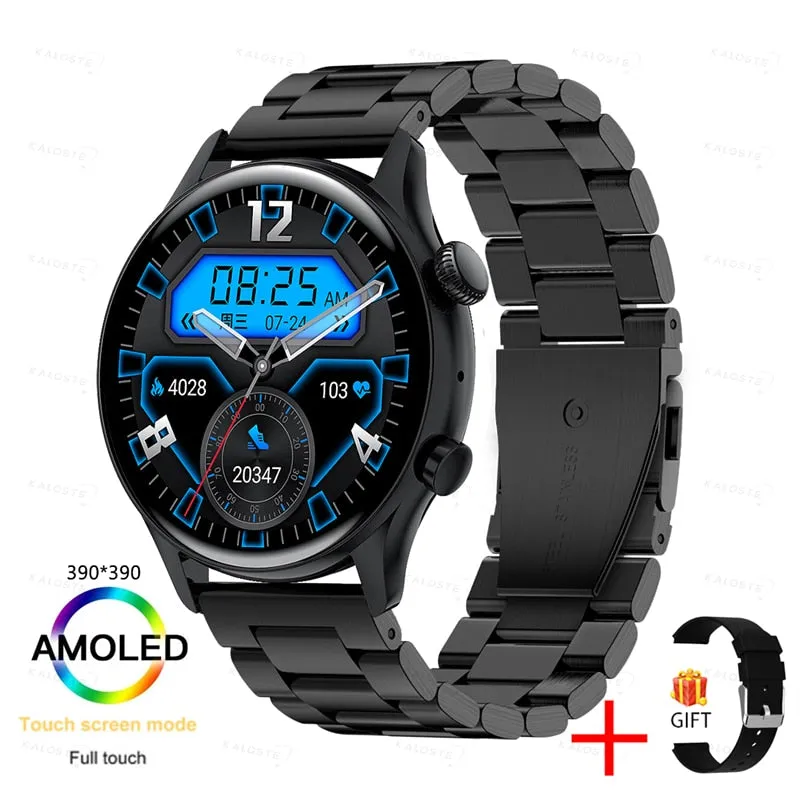 KALOSTE Smart Watch AMOLED HD Screen Always On Display Women Watches Bluetooth Call IP68 Waterproof Sport fitness Men Smartwatch