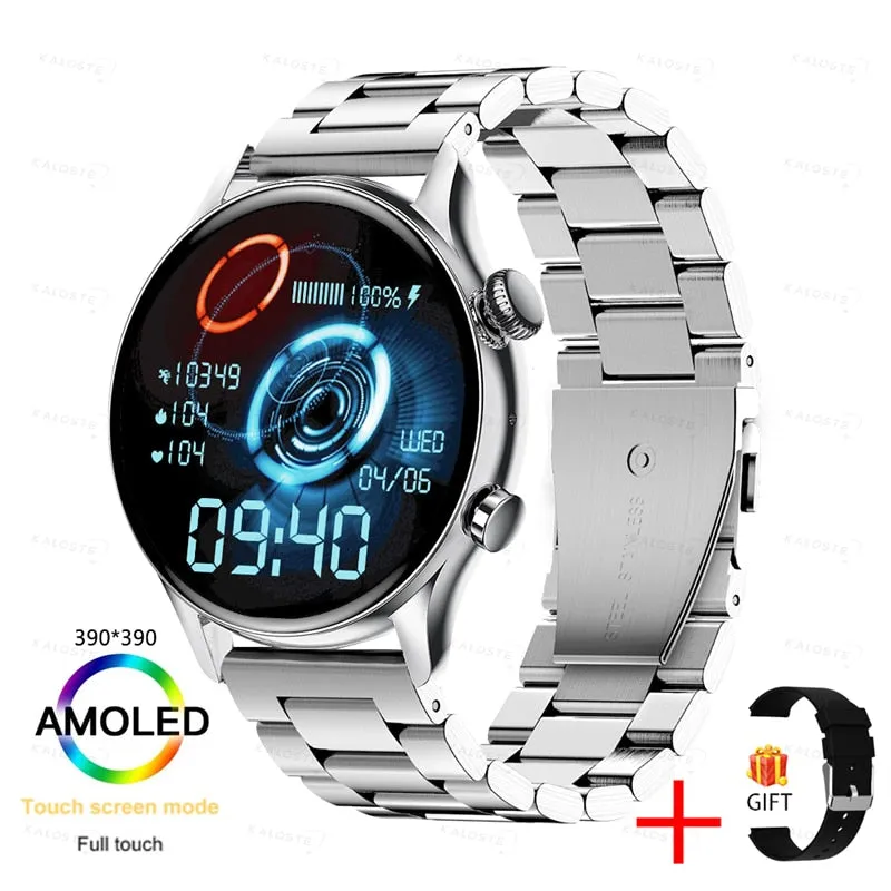 KALOSTE Smart Watch AMOLED HD Screen Always On Display Women Watches Bluetooth Call IP68 Waterproof Sport fitness Men Smartwatch