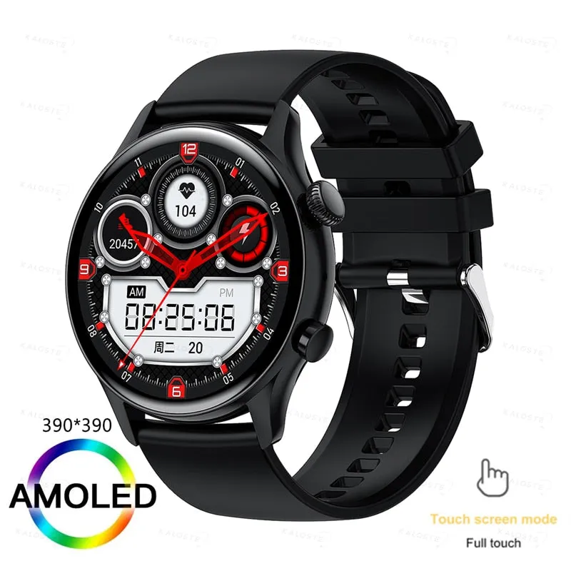 KALOSTE Smart Watch AMOLED HD Screen Always On Display Women Watches Bluetooth Call IP68 Waterproof Sport fitness Men Smartwatch