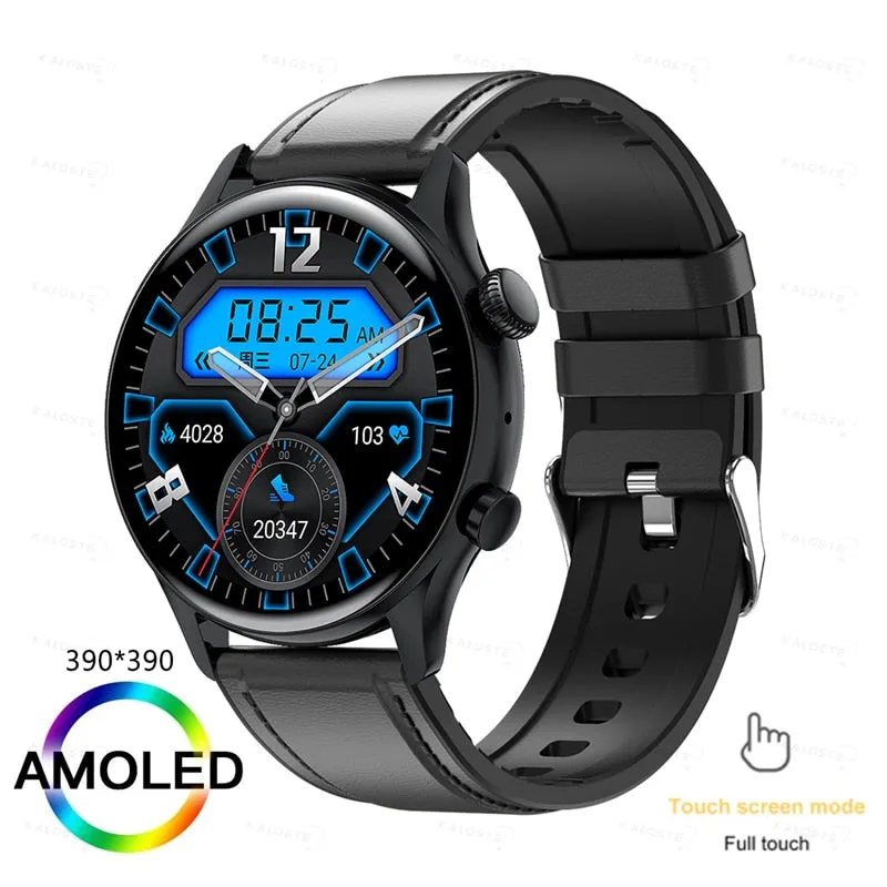 KALOSTE Smart Watch AMOLED HD Screen Always On Display Women Watches Bluetooth Call IP68 Waterproof Sport fitness Men Smartwatch