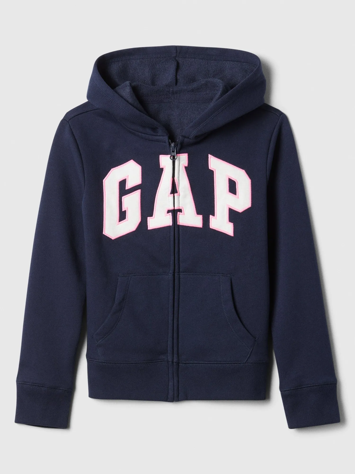 Kids Gap Logo Zip Hoodie In Fleece