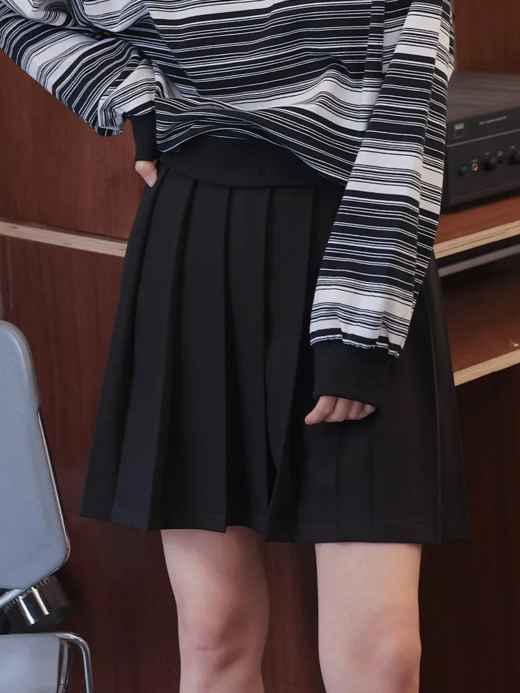 Knee Length Pleated Skirt