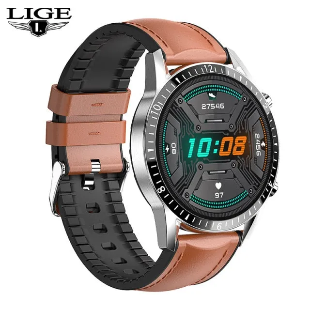 LIGE 2021 New IP67 Men's Bluetooth Call SmartWatch