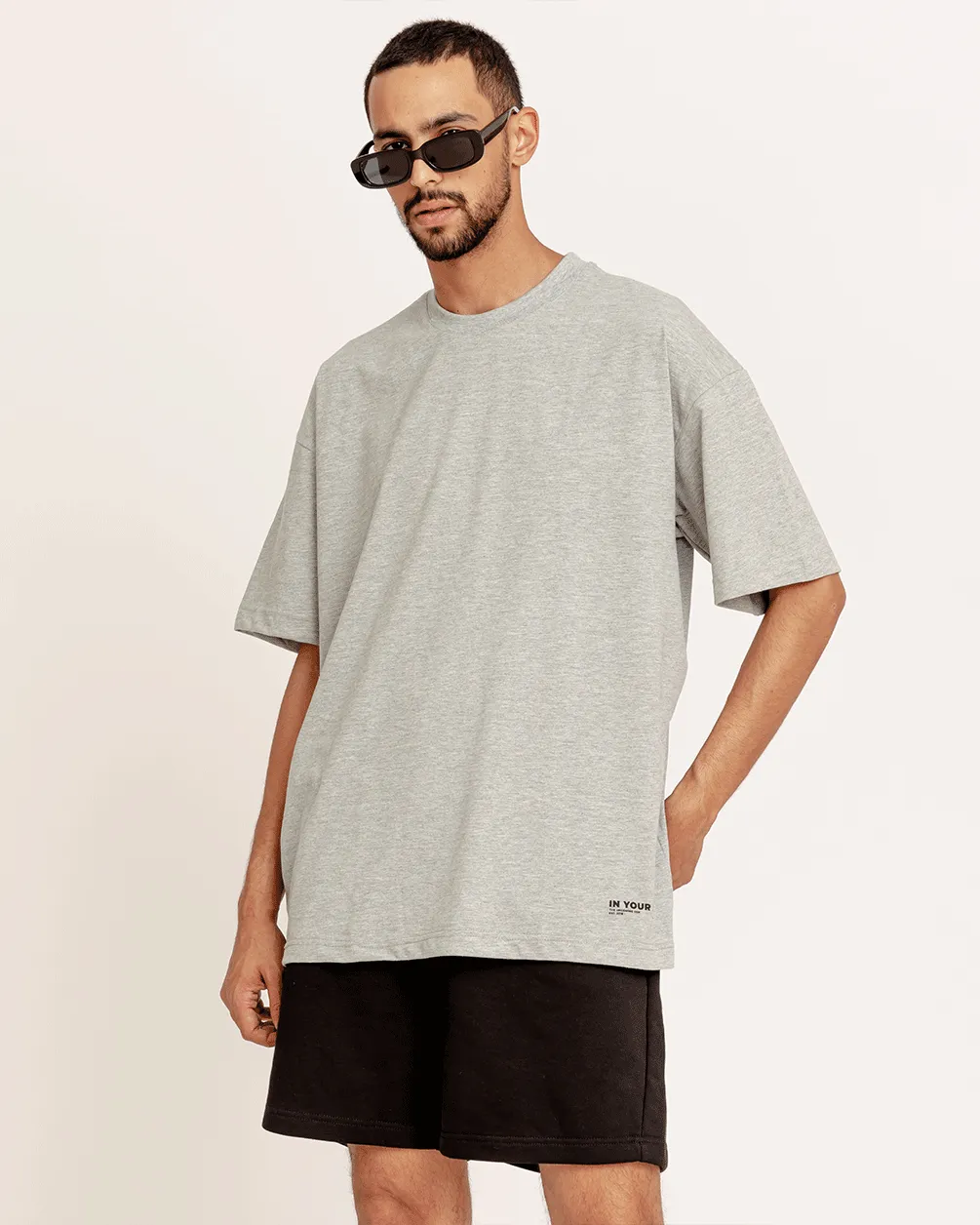 Light Grey Basic Oversized Tee