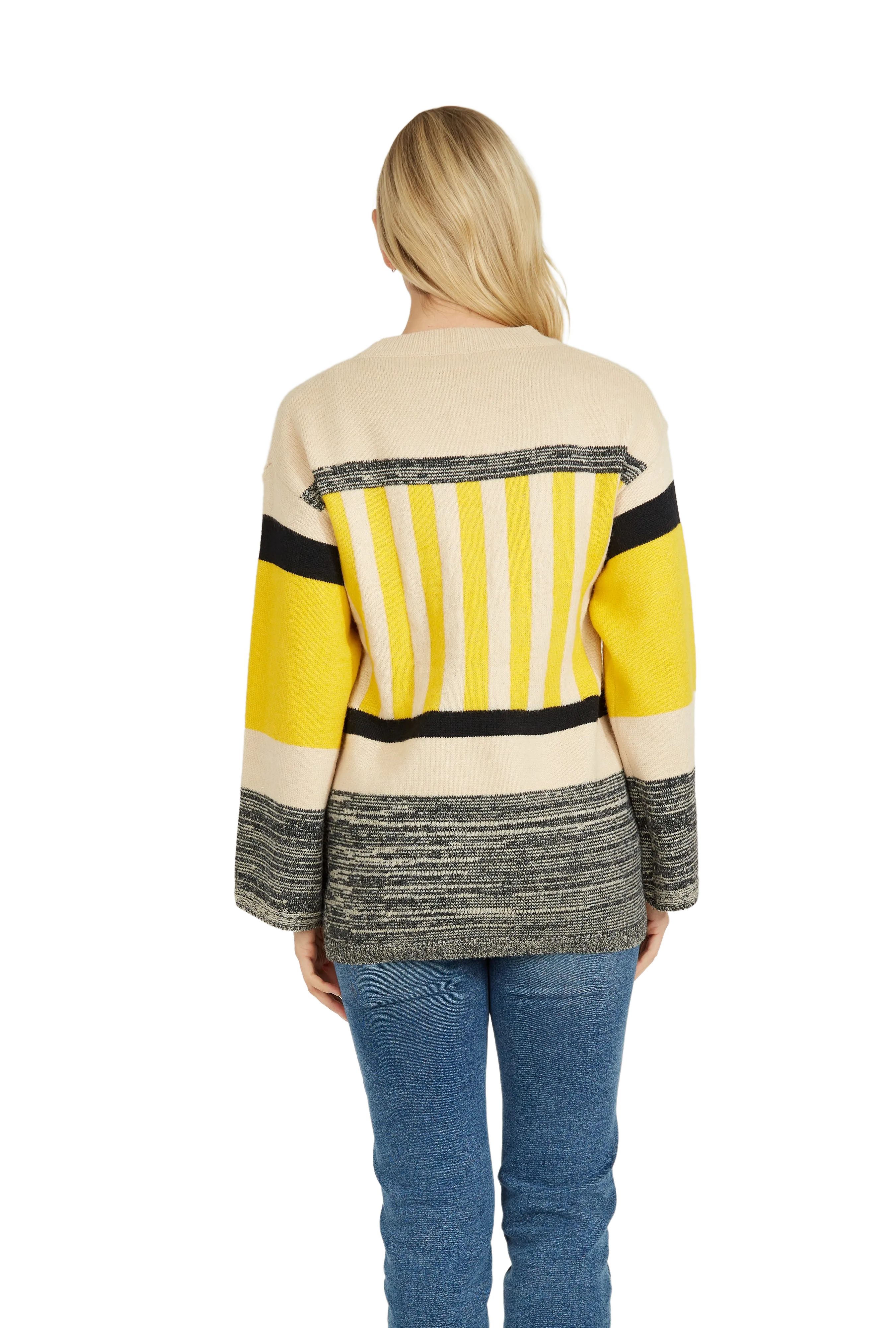 Melange Design Sweater in Yellow