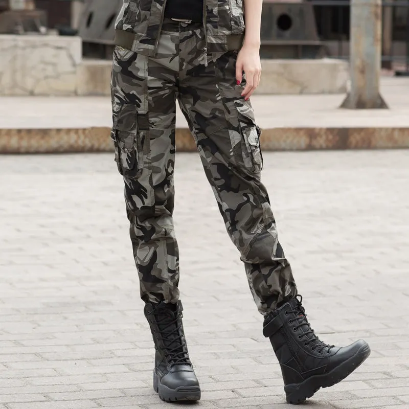 Military Style Slim Outdoor Women's Cargo Pants