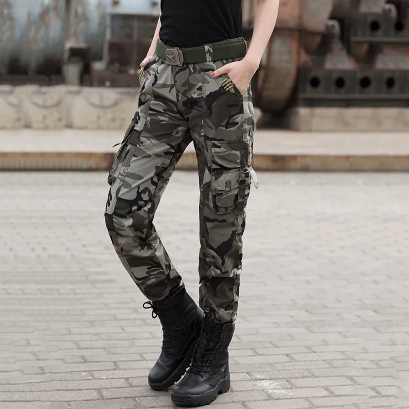 Military Style Slim Outdoor Women's Cargo Pants