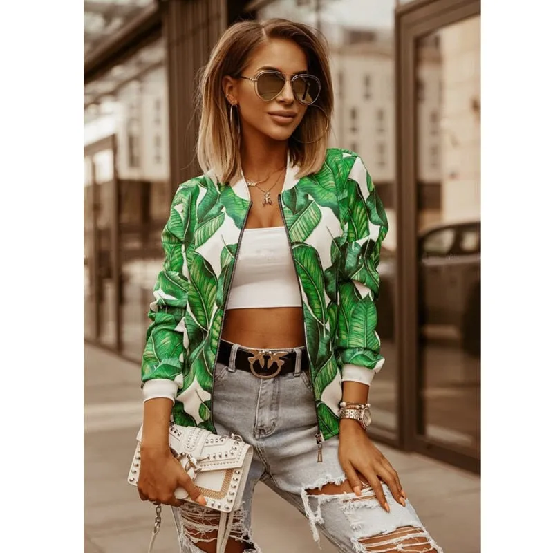 Mujer Chaqueta elegante Estampada