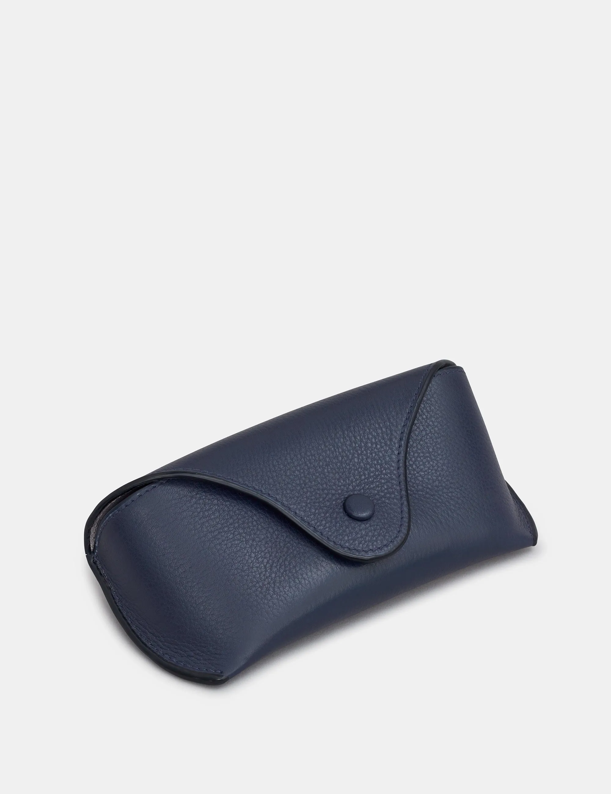 Navy Leather Atlantic Glasses Case