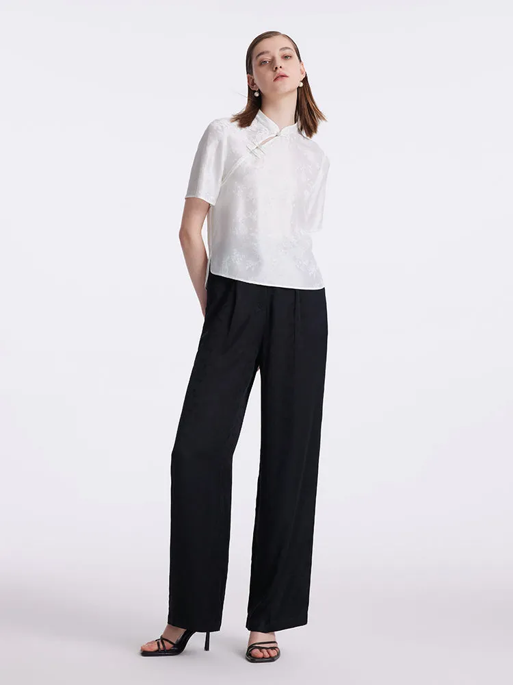 New Chinese-Style Full Length Women Pants