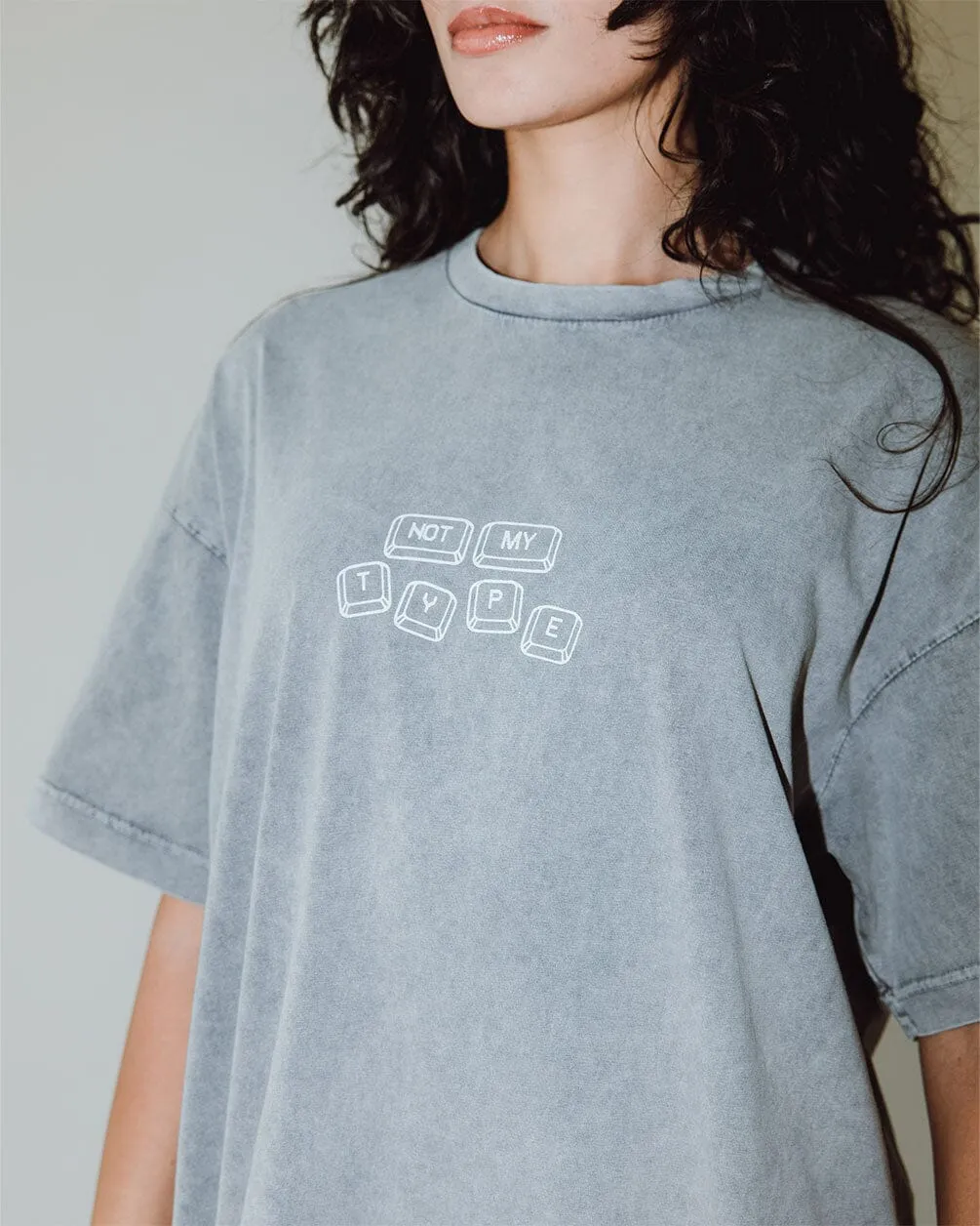 Not Your Type Acid Washed Oversized Tee