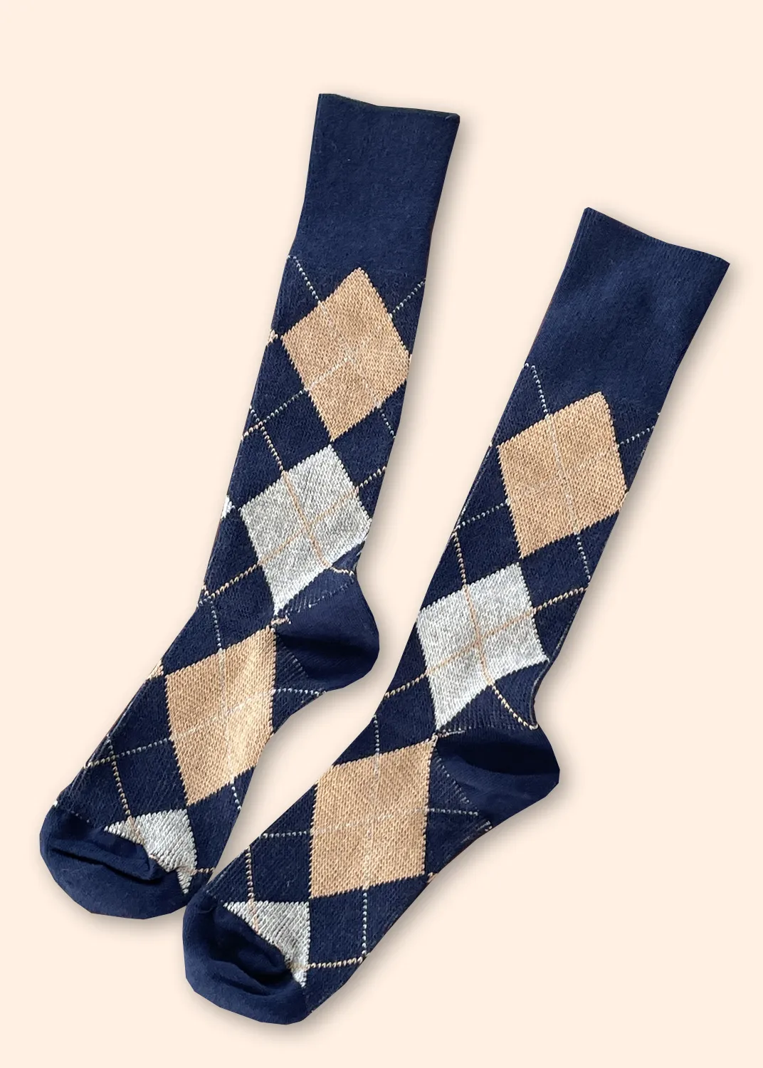 Perfect Argyle tall socks